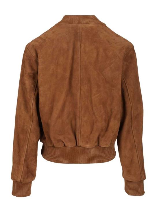  아미 무스탕 알렉상드르 마티우시 염소 가죽 스웨이드 재킷 브라운 - AMI