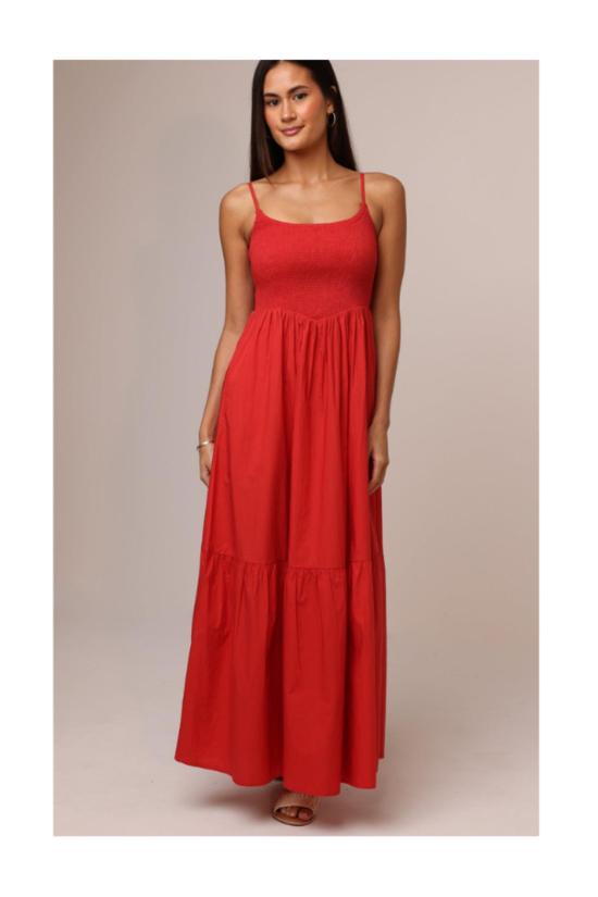  Shore 롱 원피스 쇼어 사브리나 맥시 드레스 레드