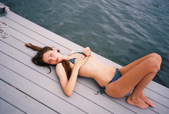  시위 비키니 수영복 시유 리모나 리버서블 타이 사이드 비키니 하의 퍼플 멀티 - SIYU