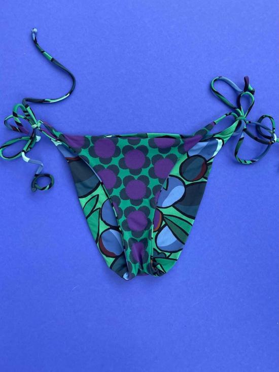  시위 비키니 수영복 시유 리모나 리버서블 타이 사이드 비키니 하의 퍼플 멀티 - SIYU