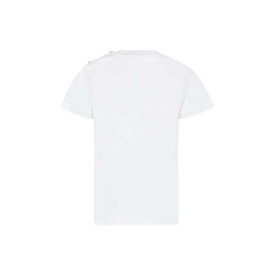  [키즈] 발망 트레이닝 상의 아동용 티셔츠 화이트 - BALMAIN