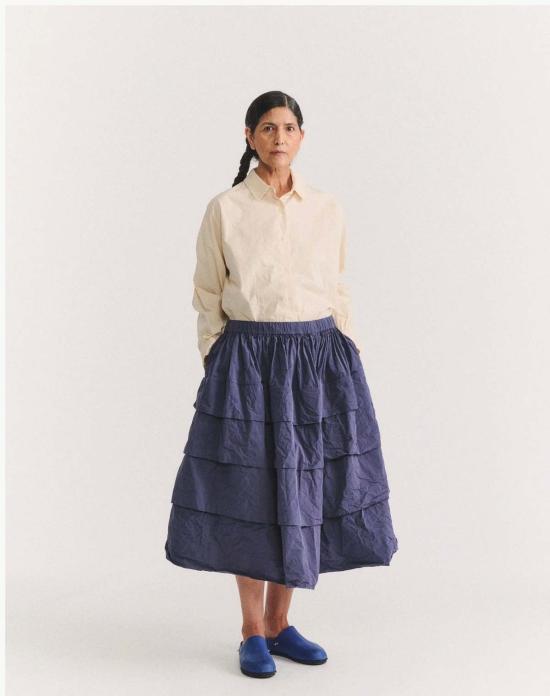  케이시 케이시 미디 스커트 호라이즌  블루