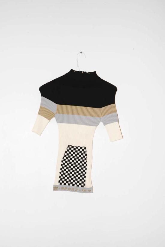  giu giu 터틀넥 Giu Giu Nonna 사이클링 저지 블랙/크림 - GIU GIU