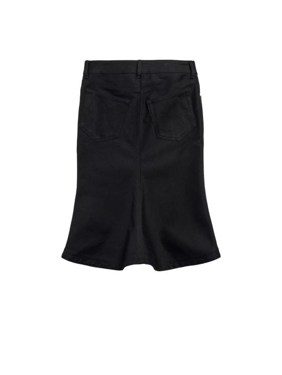  발렌시아가 미디 스커트 코튼  블랙 - BALENCIAGA