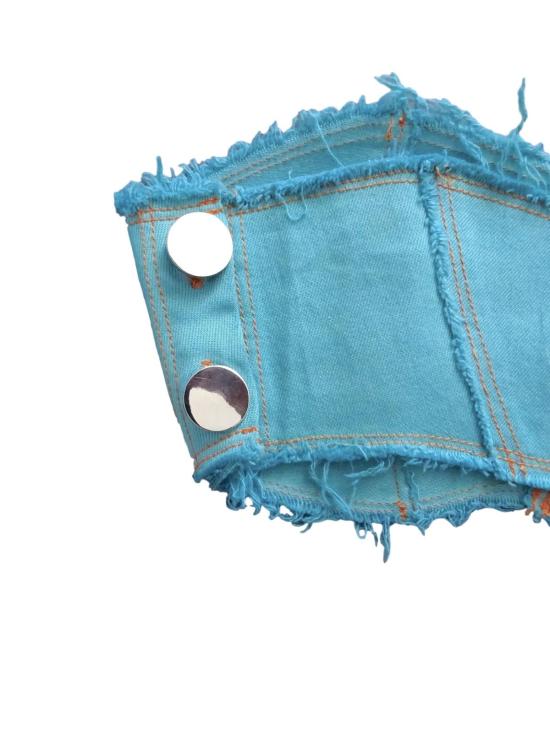  JH.Zane 민소매 티셔츠 Jh.Zane 데님 멜티드 브라탑 블루 데님 - OTHER BRANDS