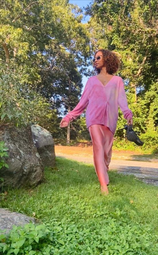  Yesaet 가디건 예사엣 지오드 식물성 염색 100% 캐시미어 V넥 - OTHER BRANDS