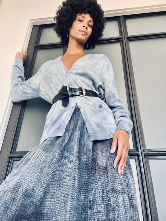  Yesaet 가디건 예사엣 지오드 식물성 염색 100% 캐시미어 V넥