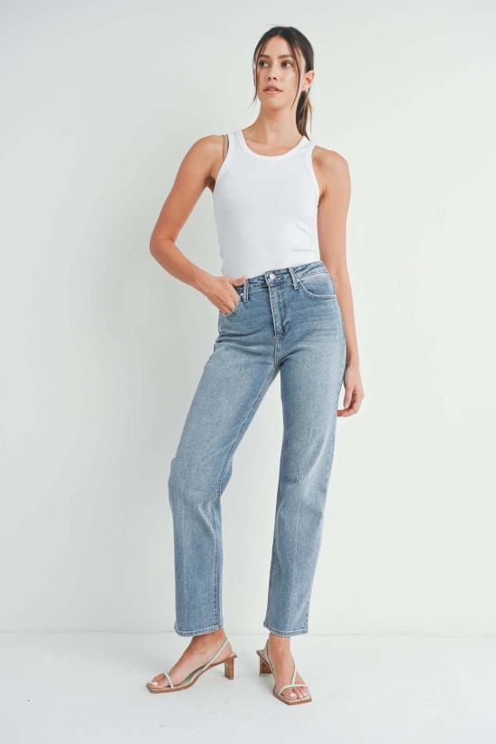  저스트 블랙 데님 데님 팬츠 에브리띵 스트레이트 진 - JUST BLACK DENIM