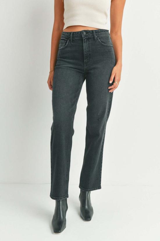  저스트 블랙 데님 데님 팬츠 에브리띵 스트레이트 진 - JUST BLACK DENIM