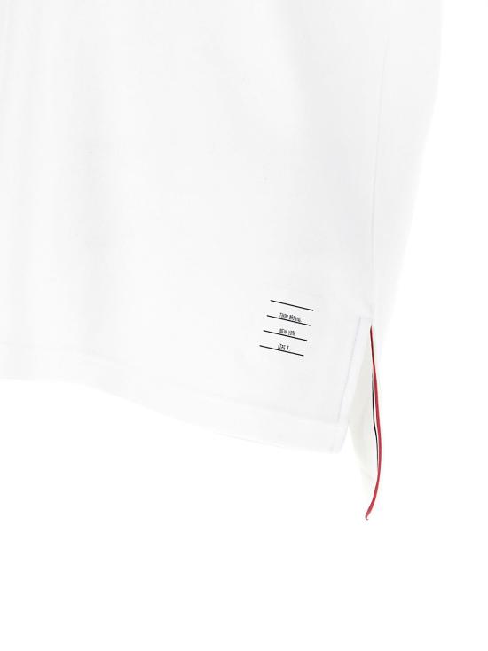  톰브라운 폴로 티셔츠 톰 브라운 럭비 폴로 셔츠 화이트 - THOM BROWNE