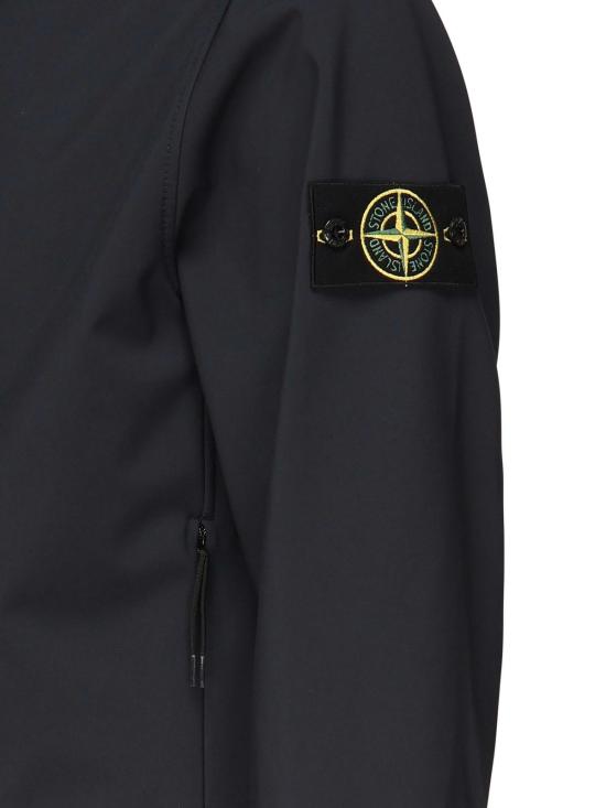  스톤 아일랜드 자켓 로고 지퍼업 재킷 (블루) - STONE ISLAND
