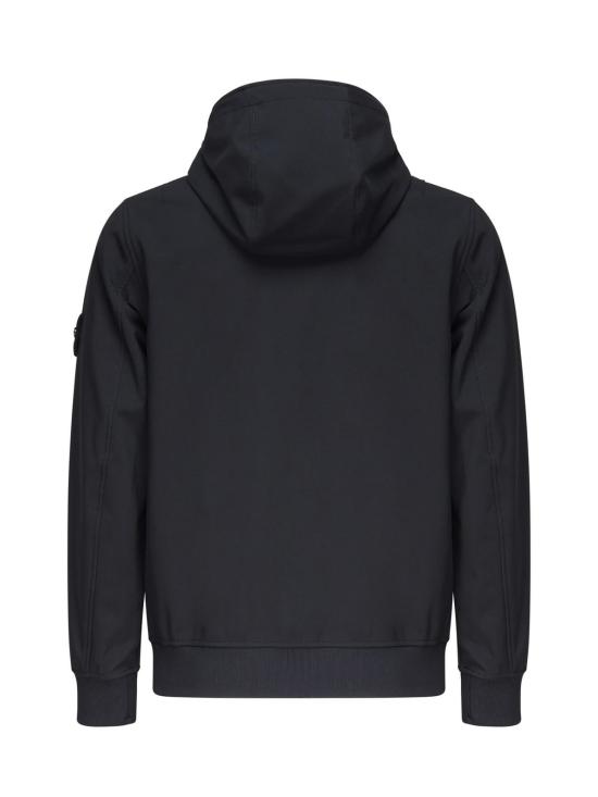  스톤 아일랜드 자켓 로고 지퍼업 재킷 (블루) - STONE ISLAND