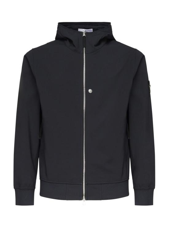  스톤 아일랜드 자켓 로고 지퍼업 재킷 (블루)