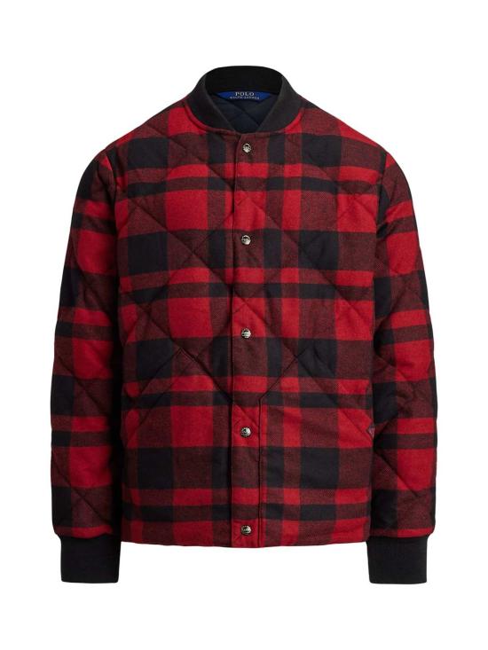  랄프 로렌 자켓 버팔로 체크 울 블렌드 재킷 (레드)