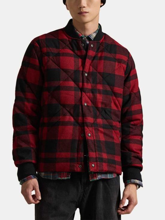  랄프 로렌 자켓 버팔로 체크 울 블렌드 재킷 (레드) - RALPH LAUREN