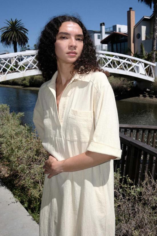  John & Mickie 롱 원피스 존 & 미키 렌 맥시 셔츠드레스 - OTHER BRANDS