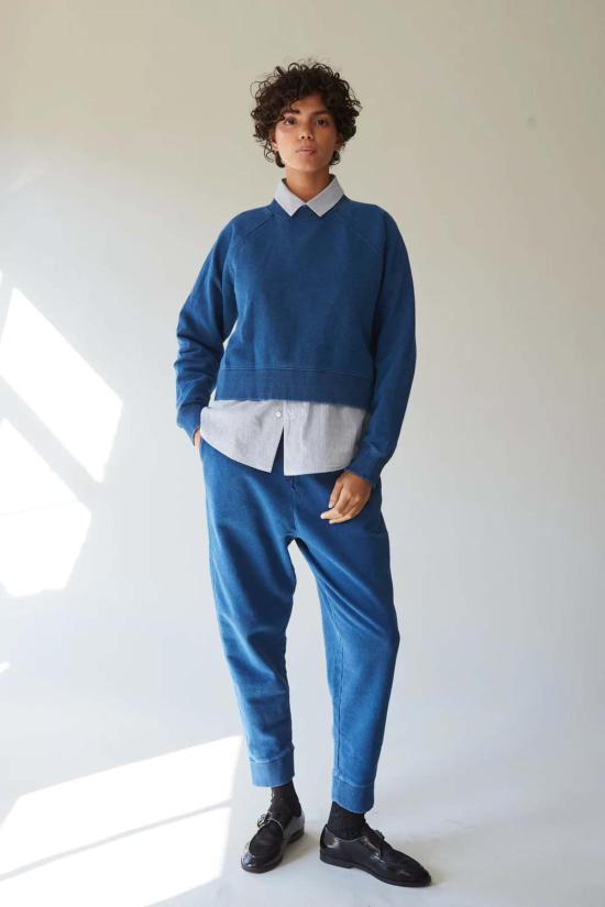  Caron Callahan 스트레이트 팬츠 캐론 캘러핸 헬렌 스웨트팬츠 인디고 - OTHER BRANDS