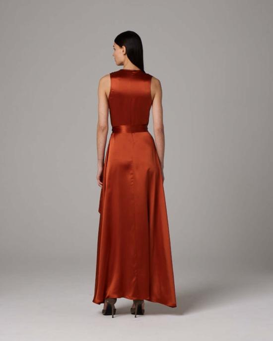  보즈 롱 원피스 프론트워드 랩 드레스 쿨 - VOZ