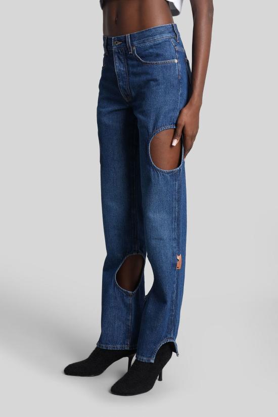  오프화이트 데님 팬츠 진 미디엄 블루 - OFF WHITE