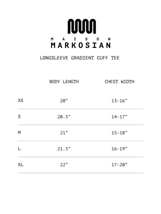  메종 마르코시안 긴팔 티셔츠 세레스 그라디언트 긴팔 셔츠 - MAISON MARKOSIAN
