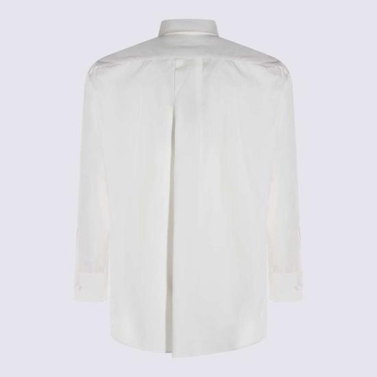  MM6 메종마르지엘라 탑 Mm6 메종 마르지엘라 코튼 셔츠 화이트 - MM6 MAISON MARGIELA