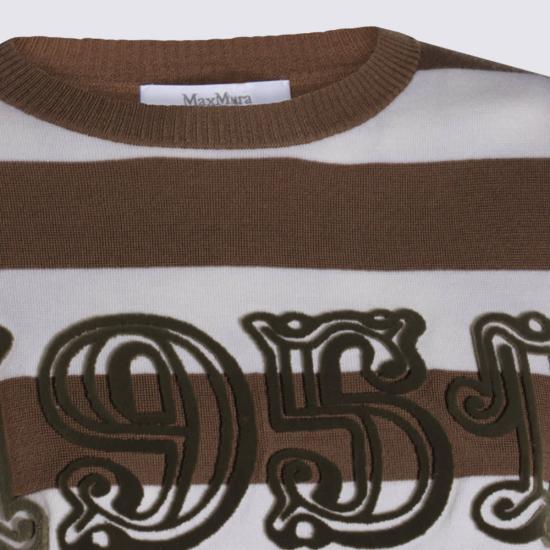  막스마라 스웨터 막스 마라 울 니트  화이트 & 베이지 - MAX MARA