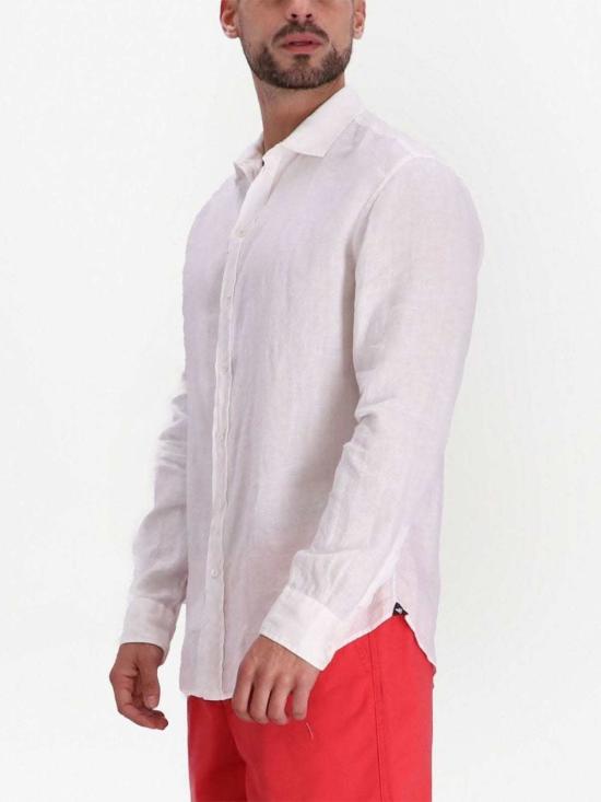  엠포리오 아르마니 셔츠 린넨  화이트 - EMPORIO ARMANI