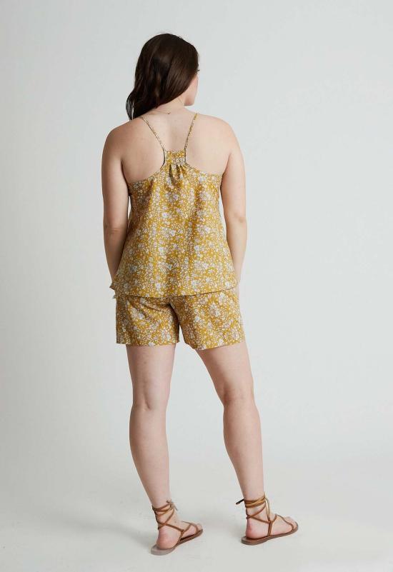  루 샤르망 민소매 티셔츠 루프 샤르망 스쿱 탱크 골든 플로럴 - LOUP CHARMANT