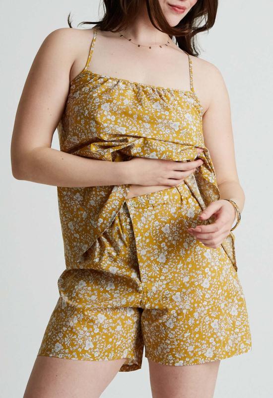  루 샤르망 민소매 티셔츠 루프 샤르망 스쿱 탱크 골든 플로럴 - LOUP CHARMANT