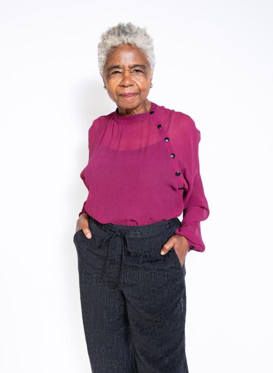  Seek Collective 긴팔 티셔츠 Deva 실크 시폰 셔츠 푸시아 - OTHER BRANDS