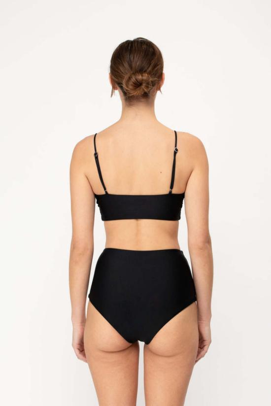  미코 비키니 수영복 라미 하이웨이스트 비키니 하의 블랙 - MIKOH