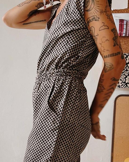  PO-EM 스트레이트 팬츠 포엠 데크  모자이크 블록 프린트 - OTHER BRANDS