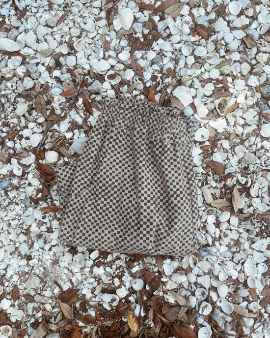  PO-EM 스트레이트 팬츠 포엠 데크  모자이크 블록 프린트 - OTHER BRANDS