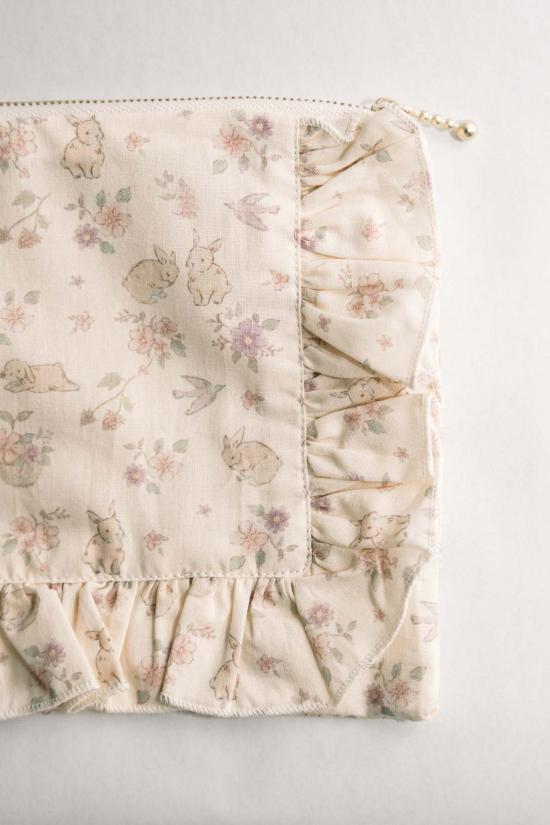  [키즈] Piper&Cloth 침구 키즈  플로럴 파우치 Pré Aux Lapins - PIPER&CLOTH