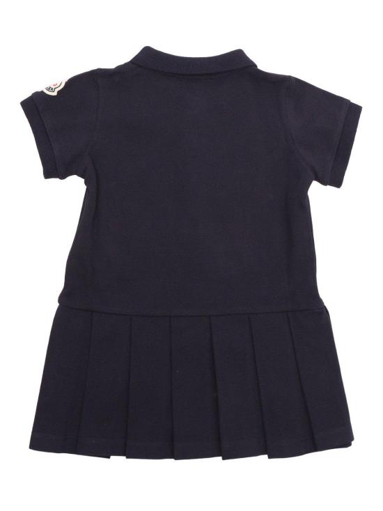  [키즈] 몽클레어 원피스 몽클레르 로고 패치 주름 폴로 셔츠 드레스 (어린이용) - MONCLER