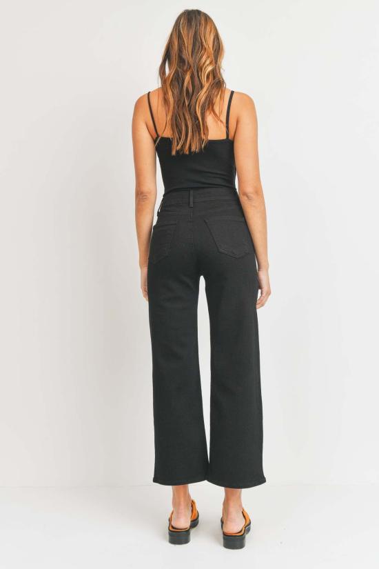  저스트 블랙 데님 데님 팬츠 , 컨템포러리 와이드 레그 - JUST BLACK DENIM