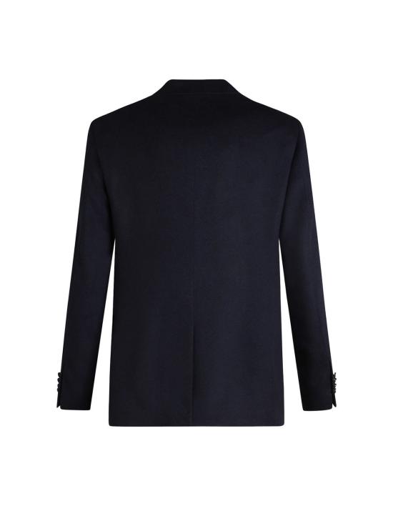  에트로 수트 자켓 네이비 블루 캐시미어 더블 브레스트 블레이저 블루 - ETRO