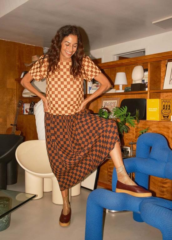  에이스 앤 지그 블라우스 에이스 & 지그 루이자 탑 라임 - ACE & JIG