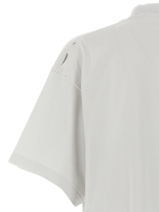  발렌시아가 반팔 티셔츠 라이트 그레이 코튼 오버사이즈 티셔츠 - BALENCIAGA