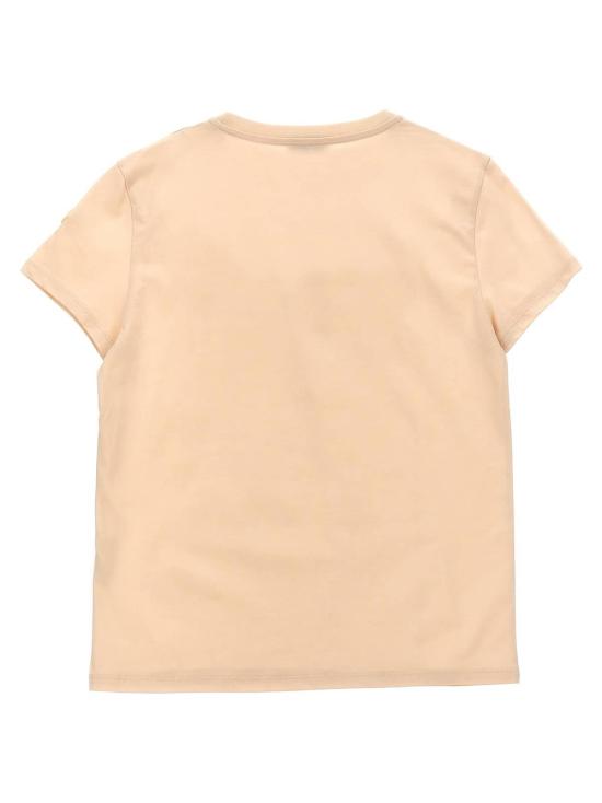  [키즈] 몽클레어 트레이닝 상의 몽클레르 로고 자수 티셔츠 (핑크) 키즈용 - MONCLER