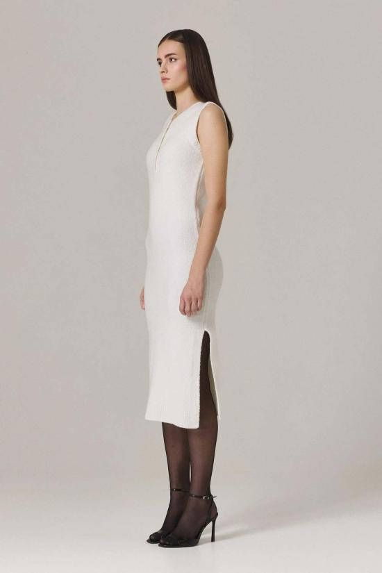  Santicler 롱 원피스 산티클러 패트리샤 캐시미어 부클 드레스 슈가 - SANTICLER