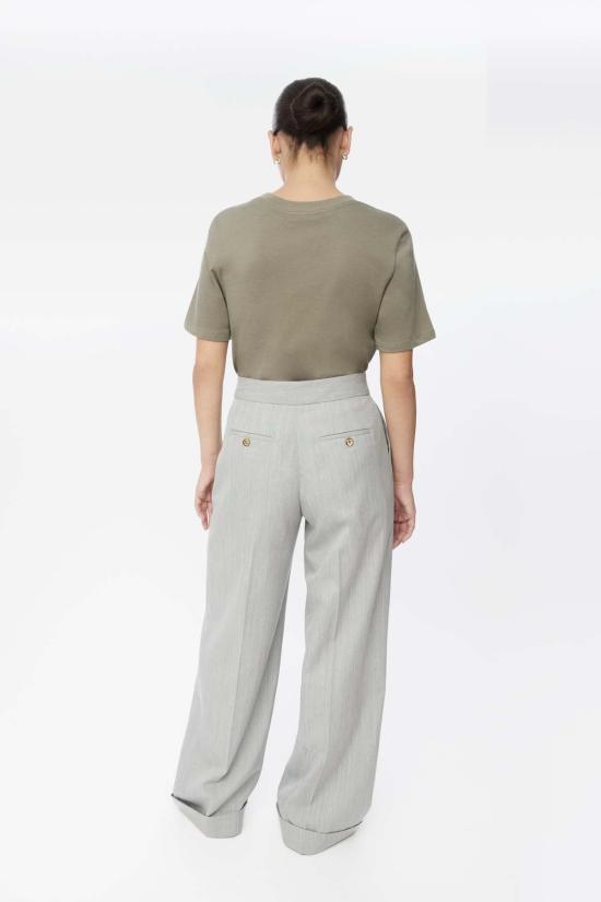  DĀL THE LABEL 스트레이트 팬츠 DĀl The Label 울 블렌드 플리츠 와이드 팬츠 - OTHER BRANDS