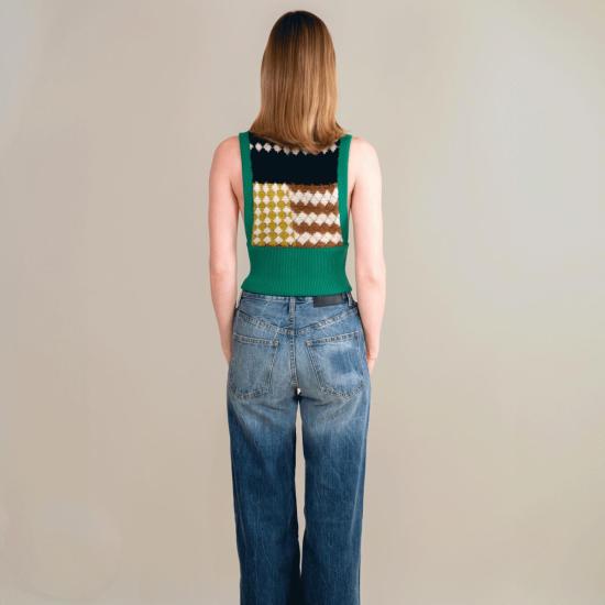  쿠드라 리베르테 베스트 Cout De La Liberte 코코 조끼 그린 멀티 - COUT DE LA LIBERTE