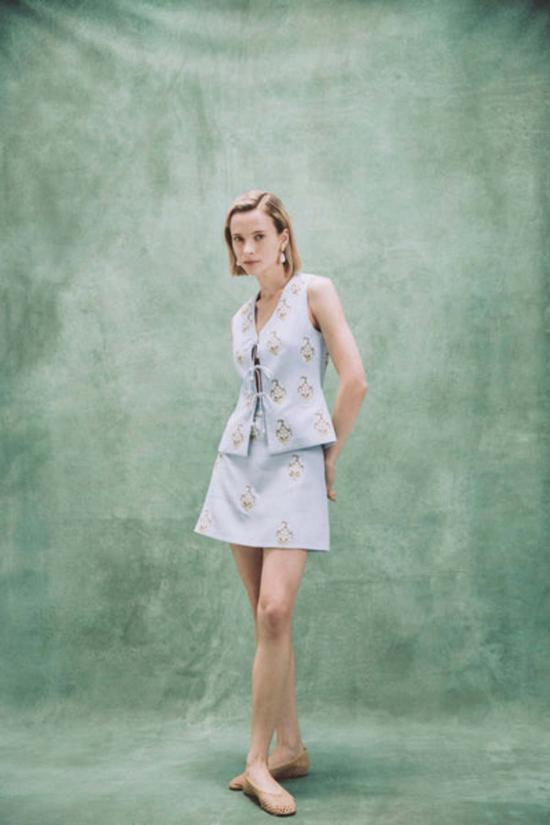  로즈워터 하우스 베스트 Sarv 조끼 파란색/흰색