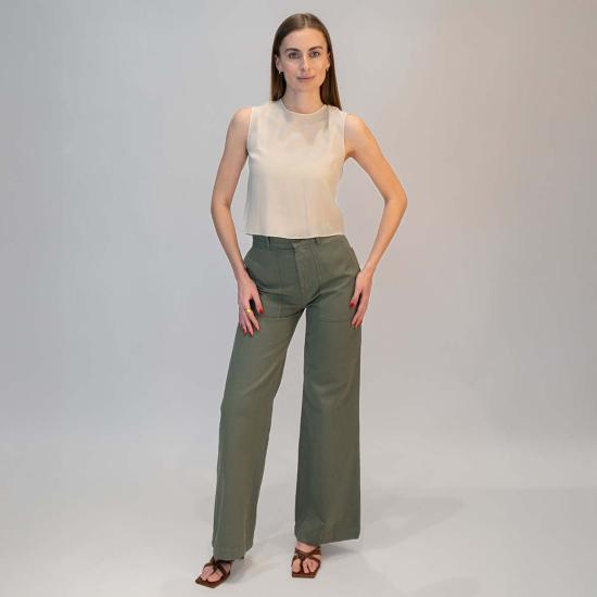  알리지 블라우스 알리시 P5207 민소매 실크 탑 - ALYSI