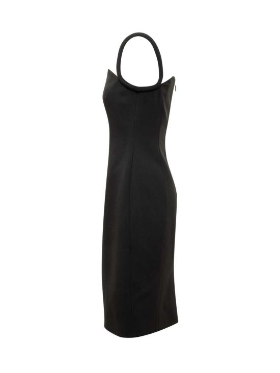  베르사체 미디 원피스 롤업 미디 드레스 블랙 - VERSACE