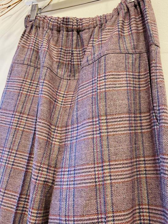  Yesaet 스트레이트 팬츠 예사엣 우베 체크무늬 바지 - OTHER BRANDS