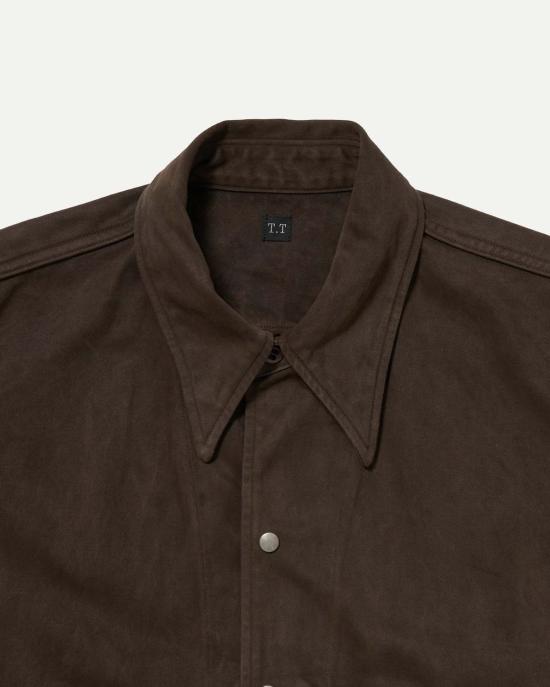  타이가 타카하시 자켓 타이거 타카하시 Lot.324 USMD 회복용 재킷, 진흙 염색 갈색 - TAIGA TAKAHASHI