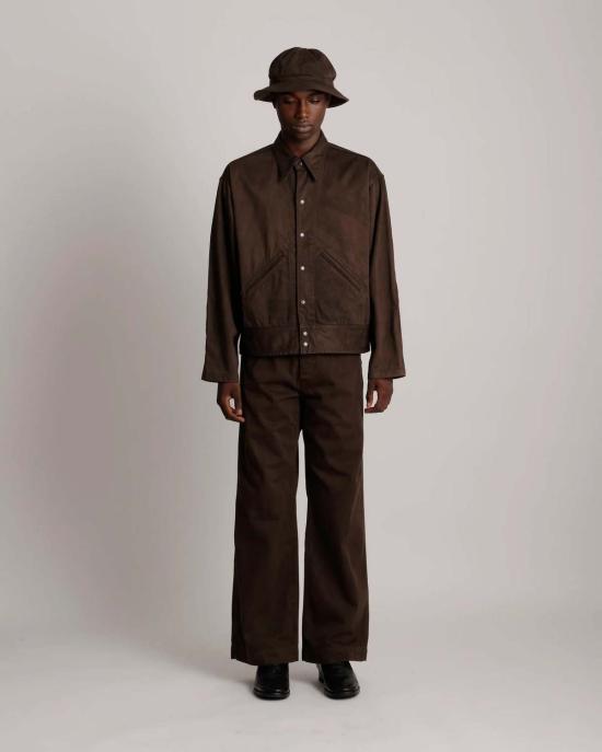  타이가 타카하시 자켓 타이거 타카하시 Lot.324 USMD 회복용 재킷, 진흙 염색 갈색 - TAIGA TAKAHASHI