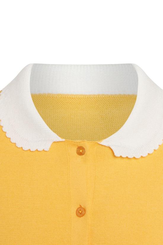  올리비아 라티노비치 가디건 페니워스 양 카디건 옐로우 - OLIVIA LATINOVICH